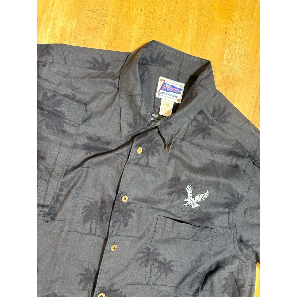 Reyn Spooner Shirt Mens XXL Eastern Washington Eagles Hawaiian Palm Trees Cotton